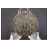 1866 2 Cent Coin