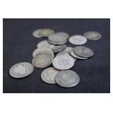 Lot of 23 Silver Barber Dimes