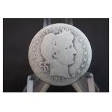 1912 Barber Silver Quarter