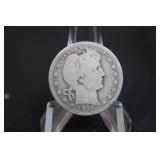 1916-D Barber Silver Quarter