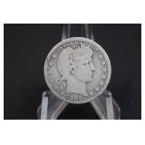 1908-O Barber Silver Quarter