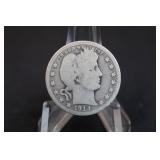 1914-D Barber Silver Quarter