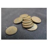 Lot of 10 Mixed Date Indian Head Cents