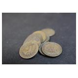 Lot of 10 Mixed Date Indian Head Cents