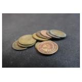 Lot of 10 Mixed Date Indian Head Cents