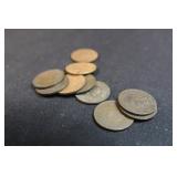 Lot of 10 Mixed Date Indian Head Cents