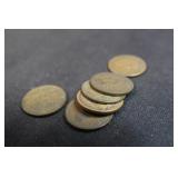 Lot of 6 Mixed Date Indian Head Cents