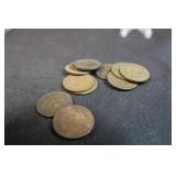Lot of 10 Mixed Date Indian Head Cents