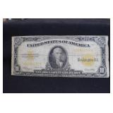 1922 $10 Gold Certificate Bank Note