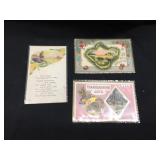 Vintage Thanksgiving Post Card Lot of 3