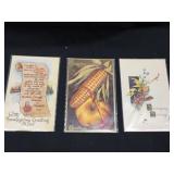 Lot of 3 Vintage Thanksgiving Postcards