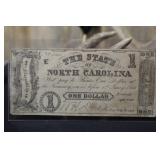 1862 North Carolina $1.00 Note - Excellent