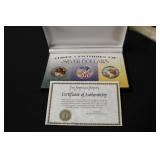 In Full Color Silver Coin Set With C.O.A.