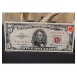 1963   $5.00 Red Seal Bank Note