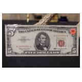 1963  $5.00 Red Seal Bank Note
