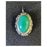 Vintage Sterling Opening Pendant w/Lg Deep