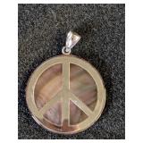 14K & Abalone Reversible Pendant  3.31 grams  A