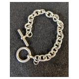 .925 Silver 8" Aveda Chain Bracelet with Toggle