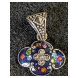 .925 Silver, Marcasite & Multi-Colored Stones