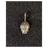 .925 Buddha Head Charm  1.65 grams  H