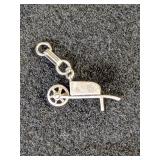 Sterling Wheel Barrow Charm  1.17   C