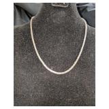 .925 Silver Necklace 18"  Beautiful  23.62  CT