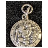 Saint Christopher "Protect Us" Charm 1.83 grams  H
