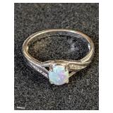 .925 RJ Silver Opal Ring  Size 11  3.16g  A