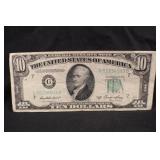 1950-A $10 Misaligned Federal Reserve Note