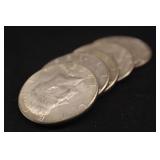 Lot of 5 40% Silver Kennedy Half Dollars