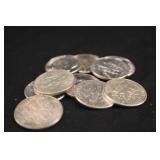 Lot of 10 UNC Roosevelt pre-64 Silver Dimes