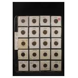 Page of 20 Wheat Cents in 2x2