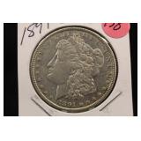 1891-P Morgan Silver Dollar