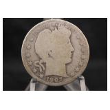 1907-D Barber Silver Half Dollar