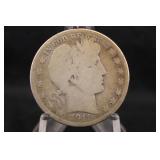 1911-S Barber Silver Half Dollar
