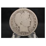 1907-O Barber Silver Half Dollar