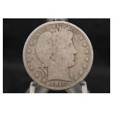 1910-P Barber Silver Half Dollar