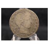 1909-S Barber Silver Half Dollar