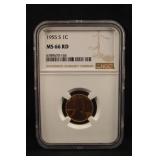 1955-S MS66 Red Lincoln Wheat Cent
