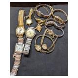 12 Vintage Watches, Bulova, Pulsar, Citizens,