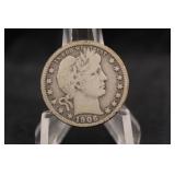 1906-D Barber Silver Quarter