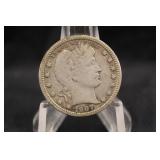 1907-P Barber Silver Quarter
