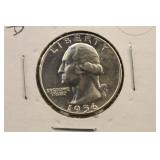 1956-D Uncirculated Washington Silver Quarter