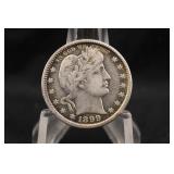 1899-P Barber Silver Quarter