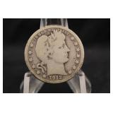1912-P Barber Silver Quarter