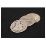 Lot of 3 Mixed Date Silver Mercury Dimes