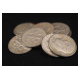 Lot of 10 Mixed Date Silver Dimes