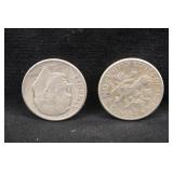 Lot of 2 Roosevelt Silver Dimes