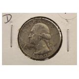 1960-D Washington Silver Quarter