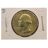 1951-D Uncirculated Washington Silver Quarter